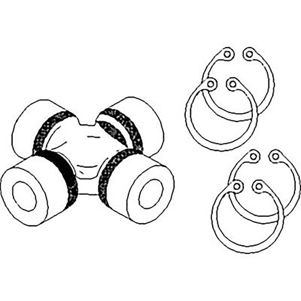 Aftermarket Cross & Bearing Kit Fits Case-IH Tractor Models 1390 1394 1594 1690 585 CAR96861 - main